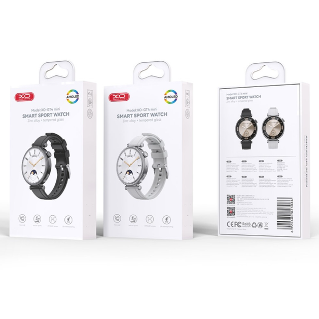 Smart Watch XO GT4 mini AMOLED Sports чорний - зображення 3
