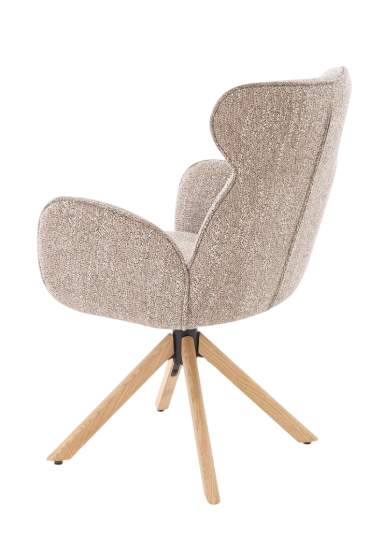 Крісло для відпочинку Halmar V-CH-K/585-KR-C.BEŻOWY/D.NATURALNY Обертове Бежеве (5905248136564) - зображення 2