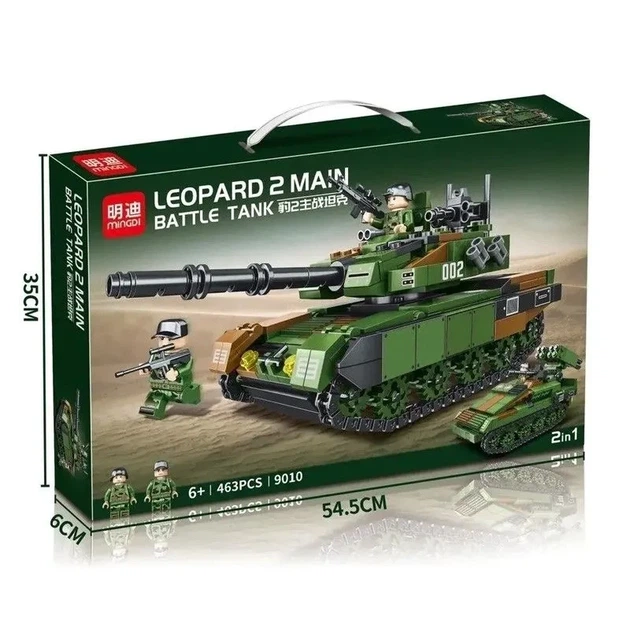 Детский конструктор для мальчиков танк Leopard 2 в 1 Военная техника Леопард 463 детали - изображение 7