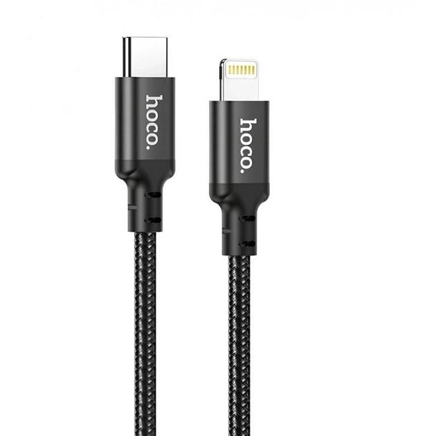 Кабель USB Type-C to Lightning 2 м Hoco X14 Double Speed - Black (750252) - Фото 1 Кабель USB Type-C to Lightning 2 м Hoco X14 Double Speed - Black (750252) - зображення 1