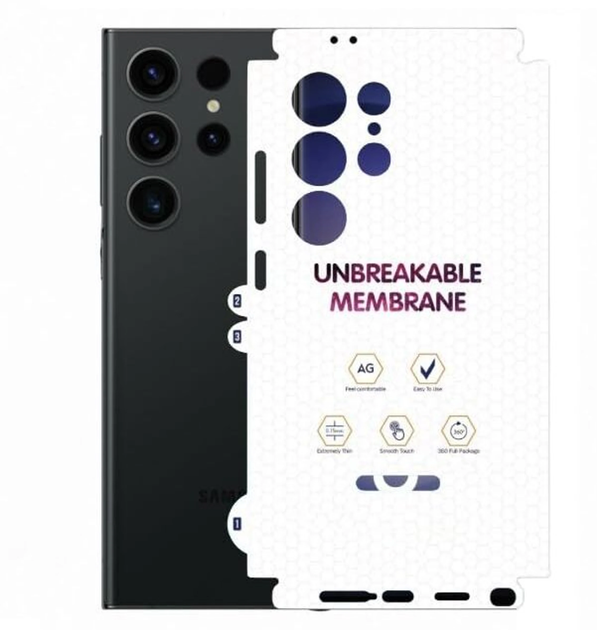 Защитная пленка DK для Samsung Galaxy S23 Ultra (S918) | AG Matte Unbreakable Membrane HydroGel 360° (clear) - Фото 1 Защитная пленка DK для Samsung Galaxy S23 Ultra (S918) | AG Matte Unbreakable Membrane HydroGel 360° (clear) - изображение 1