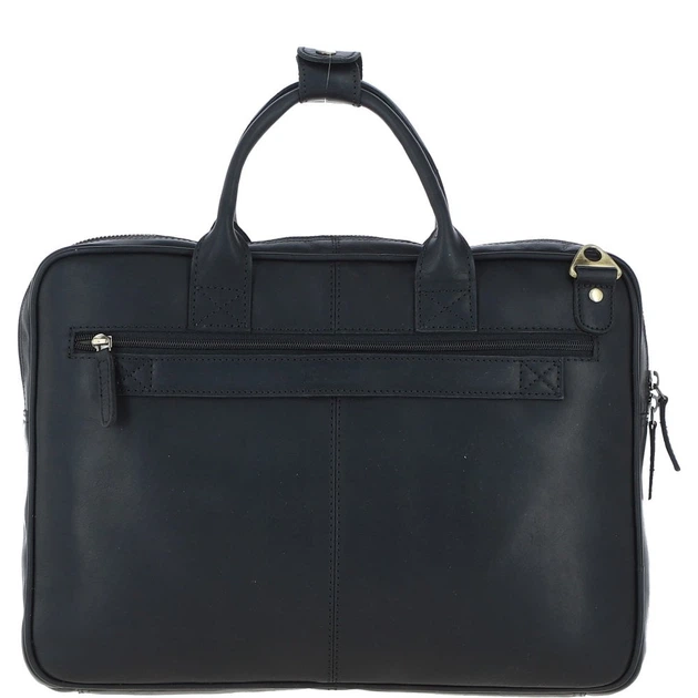 Мужская сумка-портфель для ноутбука Ashwood K46 Black (Черный) - изображение 4