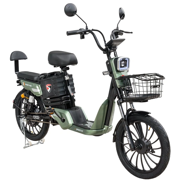 Велосипед з електромотором SPARK RIDER PRO 14'' 48V/650W/20Ah Зелений - зображення 2