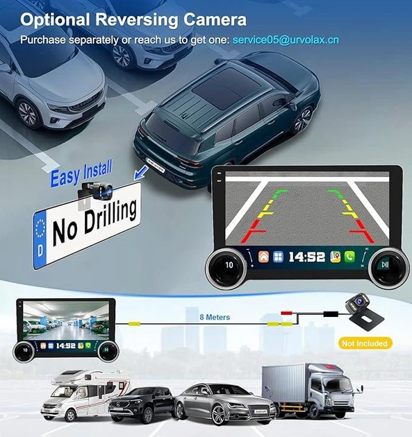 Мультимедиа URVOLAX Android 13 10,1 дюйм автоплеер CarPlay Android Auto навигация UR92A-N5 (UR92A-N5) - изображение 7