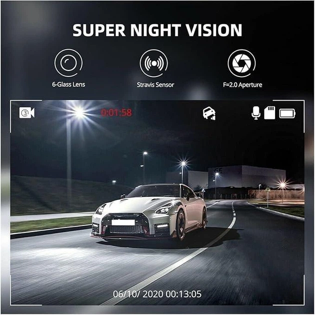 Видеорегистратор M01 PRO 1080P с ADAS камерой заднего вида 64GB (M01 PRO-Y3) - изображение 6