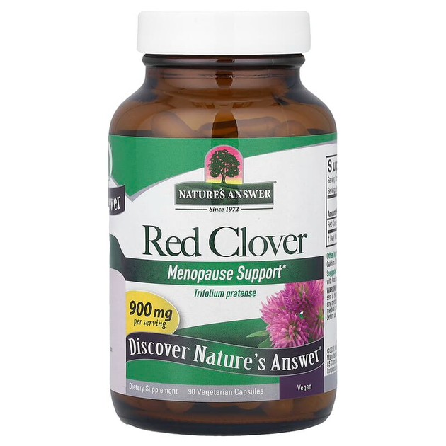 Красный клевер Nature's Answer "Red Clover" 900 мг (90 вегетарианских капсул) - изображение 3