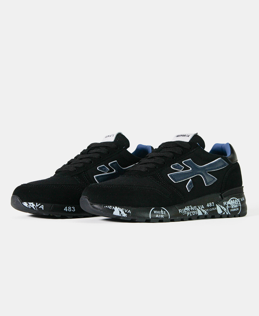 Мужские кроссовки повседневные Premiata Mick Black Blue 40 (25,5 см) Черный - изображение 6