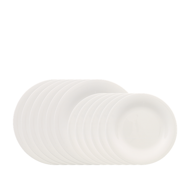 Набір столового посуду Villeroy & Boch Essential White із 12 предметів на 6 персон преміальна порцеляна білий - зображення 2