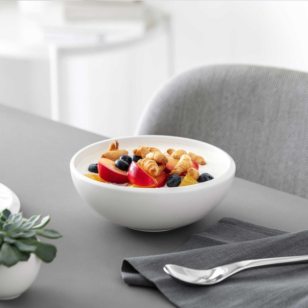 Набір столового посуду Villeroy & Boch NewMoon з 9 предметів на 2 персони преміальна порцеляна білий - зображення 4