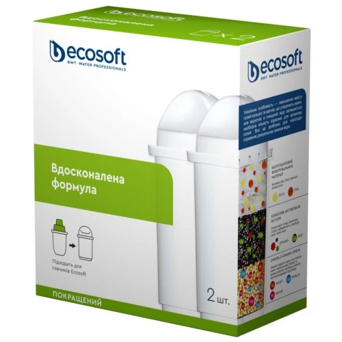Картридж для фильтра кувшина Ecosoft К-т Картриджів для глечиків покращений (2 шт) (4820056800692) Ecosoft 4820056800692 959191 - Фото 1 Картридж для фильтра кувшина Ecosoft К-т Картриджів для глечиків покращений (2 шт) (4820056800692) Ecosoft 4820056800692 959191 - изображение 1