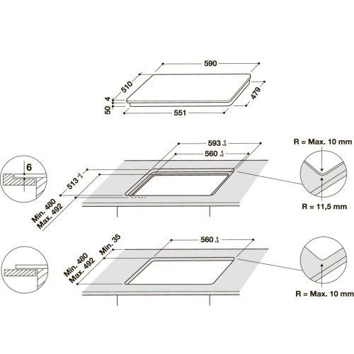 Варочная поверхность Whirlpool WBB8360NE Whirlpool WBB8360NE 944664 - изображение 12