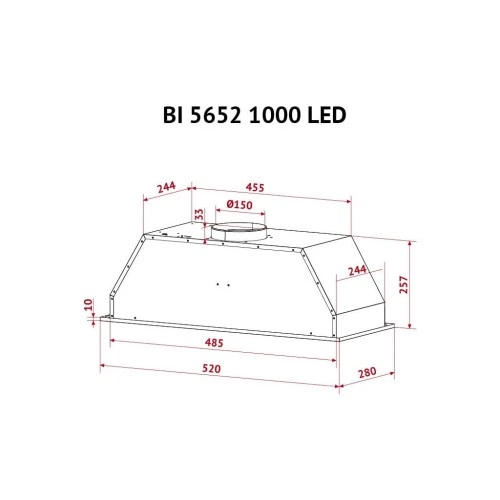 Вытяжка кухонная Perfelli BI 5652 I 1000 LED PERFELLI BI 5652 I 1000 LED 1084255 - изображение 11