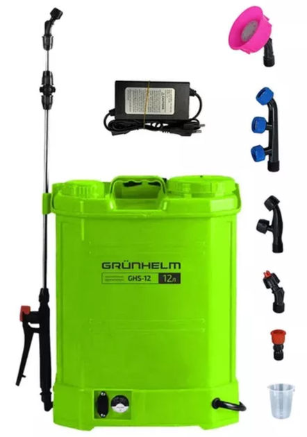 Обприскувач акумуляторний Grunhelm GHS-12 - Фото 1 Обприскувач акумуляторний Grunhelm GHS-12 - зображення 1