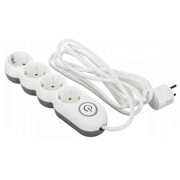 Сітковий фільтр 2Е Plus 4XSchuko з вимикачем 3G1.0*3M, white 2E-U04VESM3W - Фото 1 Сітковий фільтр 2Е Plus 4XSchuko з вимикачем 3G1.0*3M, white 2E-U04VESM3W - зображення 1