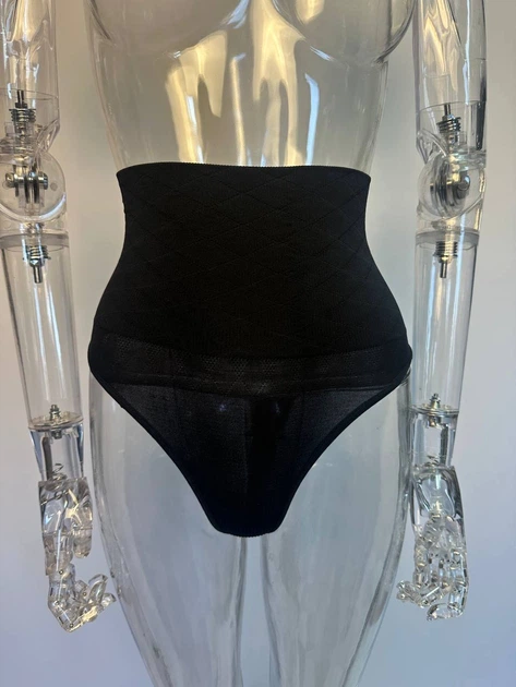 Трусики корректирующие Ромб с широким поясом с утяжкой талии черные 2XL (wPCorset-1003) - изображение 4