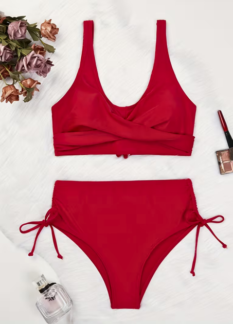 Купальник роздільний FS Women's Bikini Set S Бордовый (9690) - зображення 5