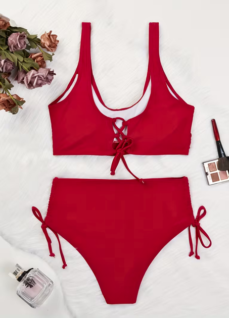 Купальник роздільний FS Women's Bikini Set S Бордовый (9690) - зображення 6