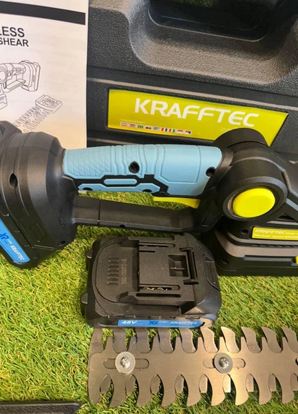 Аккумуляторный кусторез Krafftec 48V/6AP 2 в 1 для газона и кустов. - Фото 3 Аккумуляторный кусторез Krafftec 48V/6AP 2 в 1 для газона и кустов. - изображение 3