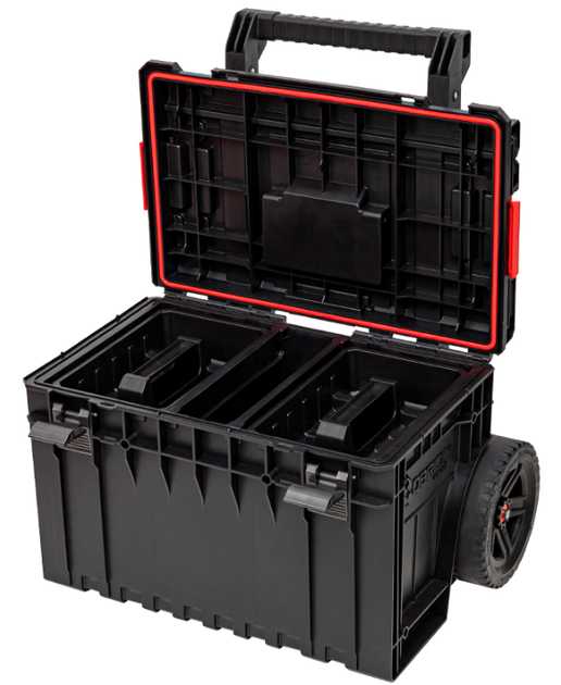 Ящик для инструментов 52 л Qbrick System ONE Cart 2.0 641х485х660мм, модульный, с ручкой и колесами, пластиковый, черный - Фото 3 Ящик для инструментов 52 л Qbrick System ONE Cart 2.0 641х485х660мм, модульный, с ручкой и колесами, пластиковый, черный - изображение 3