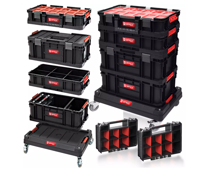 Набір ящиків для інструментів 7в1 Qbrick System PROMO SET II 59 х 82 х 39см, зі знімними органайзерами, модульні, на колесах - Фото 2 Набір ящиків для інструментів 7в1 Qbrick System PROMO SET II 59 х 82 х 39см, зі знімними органайзерами, модульні, на колесах - зображення 2