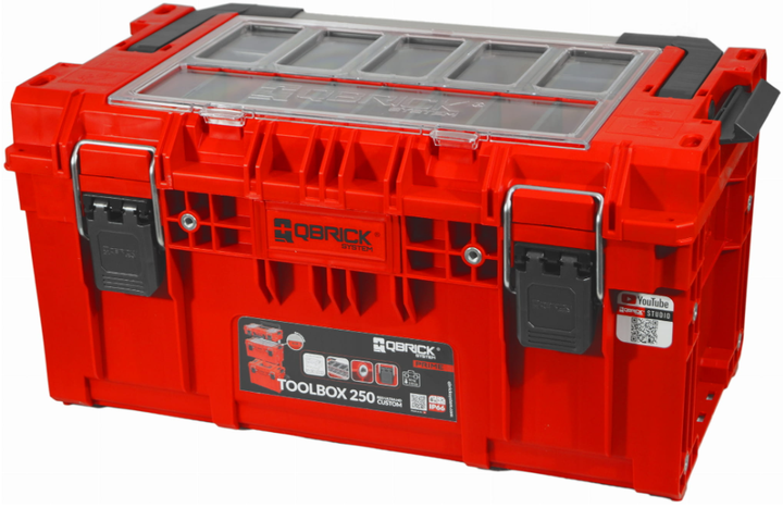 Набір ящиків для інструментів Qbrick System PRIME SET 2 RED Ultra HD 535x327x775 мм, модульні, на колесах, водонепроникні - Фото 5 Набір ящиків для інструментів Qbrick System PRIME SET 2 RED Ultra HD 535x327x775 мм, модульні, на колесах, водонепроникні - зображення 5