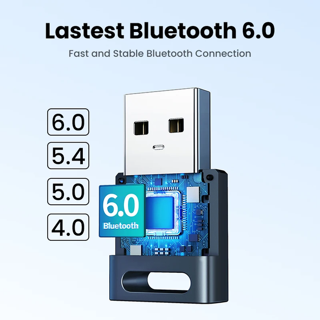 Bluetooth-адаптер Ugreen Bluetooth 6.0 CM748 USB передавач для комп'ютера ноутбука - зображення 4