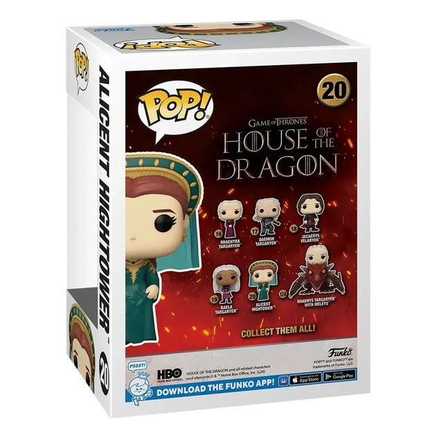 Фигурка Алисента Хайтауэр с вуалью — Funko Pop! TELEVISION: HOUSE OF THE DRAGON — ALICENT HIGHTOWER WITH VEIL #20 - изображение 3