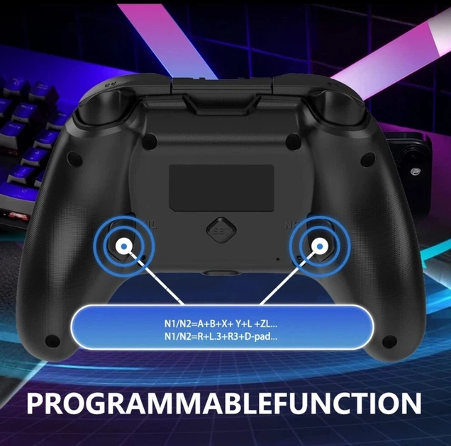 Беспроводной геймпад T-S102 Pro Bluetooth / 2.4G контроллер с вибрацией для Switch, PS3, PC, Android, iOS, Steam - Black - изображение 6