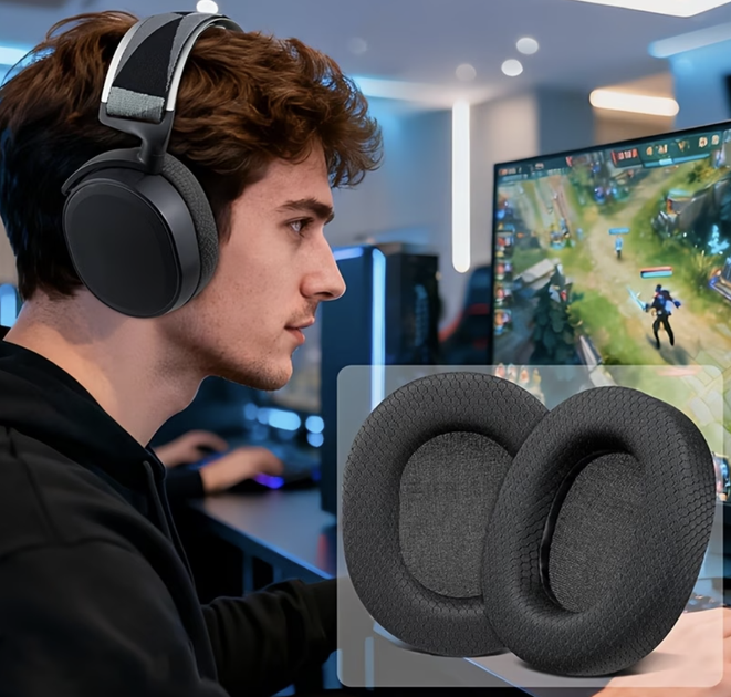 Амбушури тканинні для навушників SteelSeries Arctis 1, 3, 5, 7, 9, 9x, Pro - зображення 6