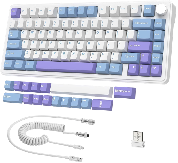 Клавиатура беспроводная Attack Shark X85 Purple - Фото 2 Клавиатура беспроводная Attack Shark X85 Purple - изображение 2