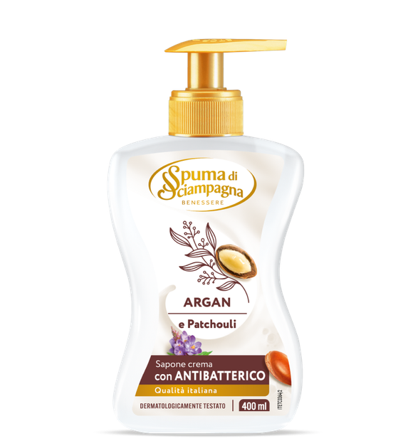 Крем-мыло с дозатором Арган-Пачули Spuma di Sciampagna Argan e Patchouli 400 мл - Фото 1 Крем-мыло с дозатором Арган-Пачули Spuma di Sciampagna Argan e Patchouli 400 мл - изображение 1