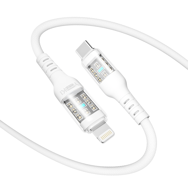 Кабель для зарядки та обміну даними USB YOKI YK-CY23 CYBER Series Type-C to Lightning 30W (3A/10V) 1.2m Білий - Фото 12 Кабель для зарядки та обміну даними USB YOKI YK-CY23 CYBER Series Type-C to Lightning 30W (3A/10V) 1.2m Білий - зображення 12