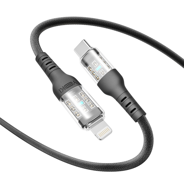Кабель для зарядки и обмена данными USB YOKI YK-CY23 CYBER Series Type-C to Lightning 30W (3A/10V) 1.2m Черный - Фото 14 Кабель для зарядки и обмена данными USB YOKI YK-CY23 CYBER Series Type-C to Lightning 30W (3A/10V) 1.2m Черный - изображение 14