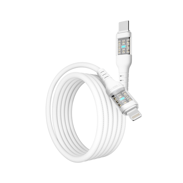 Кабель для зарядки та обміну даними USB YOKI YK-CY23 CYBER Series Type-C to Lightning 30W (3A/10V) 1.2m Білий - Фото 13 Кабель для зарядки та обміну даними USB YOKI YK-CY23 CYBER Series Type-C to Lightning 30W (3A/10V) 1.2m Білий - зображення 13