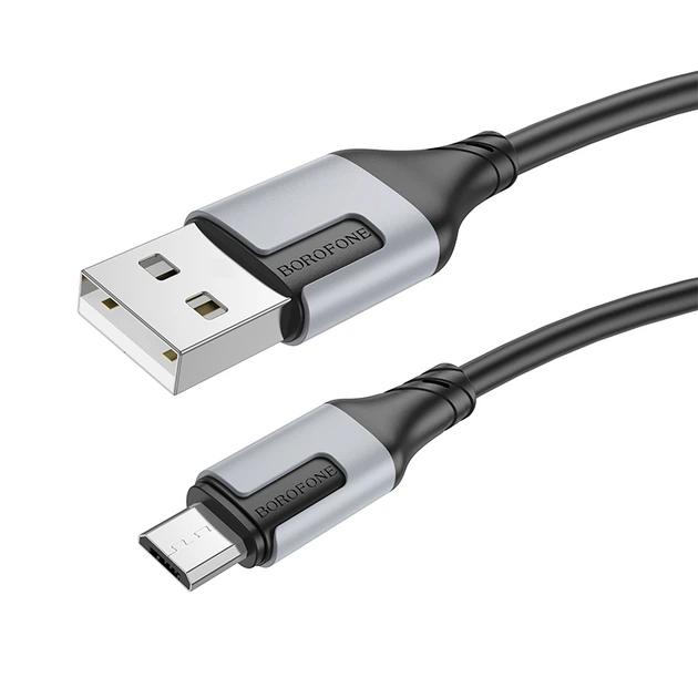 Кабель для заряджання USB Borofone BX101 Creator USB/MicroUSB 2.4A 1 метр Чорний - Фото 1 Кабель для заряджання USB Borofone BX101 Creator USB/MicroUSB 2.4A 1 метр Чорний - зображення 1