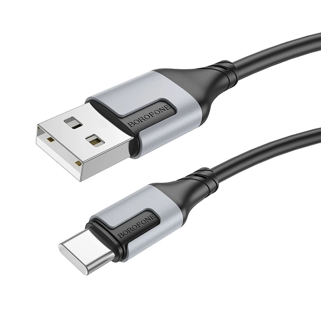 Кабель для заряджання USB Borofone BX101 Creator USB/Type C 3A 1 метр Чорний - Фото 1 Кабель для заряджання USB Borofone BX101 Creator USB/Type C 3A 1 метр Чорний - зображення 1