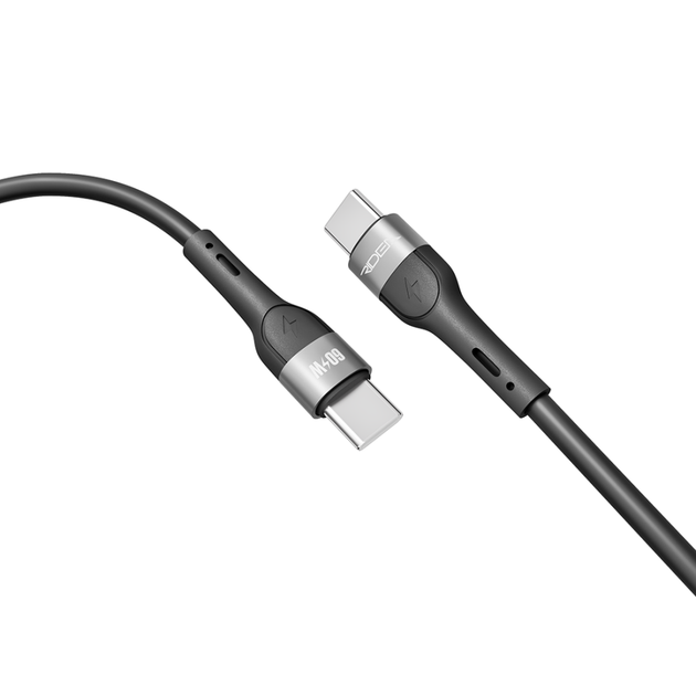Кабель для зарядки USB Ridea RC-XS51 X-Silicone Type-C to Type-C 60W (20V/3A) 2m Черный - Фото 4 Кабель для зарядки USB Ridea RC-XS51 X-Silicone Type-C to Type-C 60W (20V/3A) 2m Черный - изображение 4