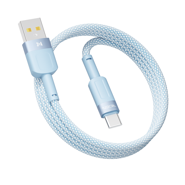 Кабель для зарядки USB Ridea RC-CP43 ColorPro USB/Type C 60W (20V/3A) 1.2m Голубой - Фото 6 Кабель для зарядки USB Ridea RC-CP43 ColorPro USB/Type C 60W (20V/3A) 1.2m Голубой - изображение 6