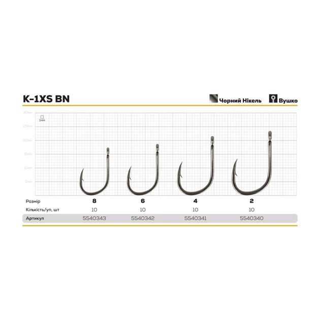 Карповые крючки Hayabusa K-1 XS Black Nickel черный никель №6 - Фото 3 Карповые крючки Hayabusa K-1 XS Black Nickel черный никель №6 - изображение 3
