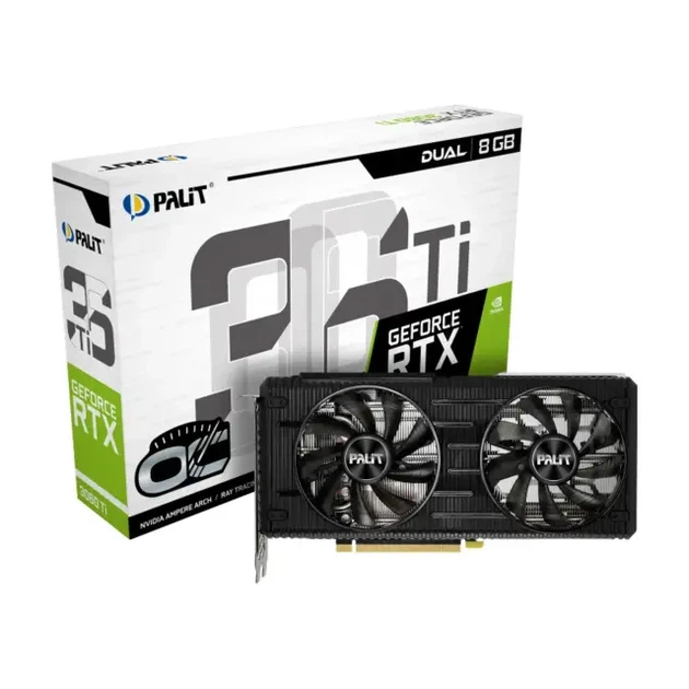 Видеокарта Palit GeForce RTX 3060 Ti Dual OC 8GB GDDR6 (NE6306TS19P2-190AD) - Фото 2 Видеокарта Palit GeForce RTX 3060 Ti Dual OC 8GB GDDR6 (NE6306TS19P2-190AD) - изображение 2