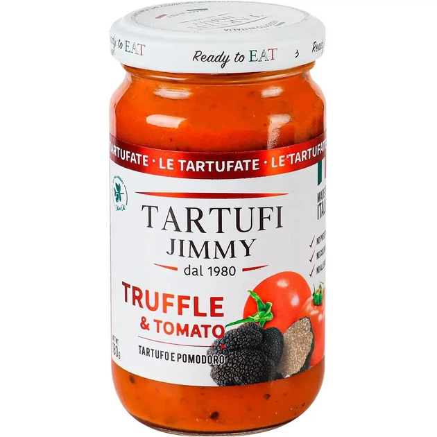 Соус Tartufi Jimmy до пасти з трюфелем і томатами 180 г - Фото 1 Соус Tartufi Jimmy до пасти з трюфелем і томатами 180 г - изображение 1