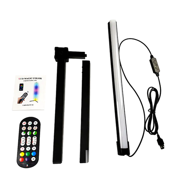 RGB світильник підлоговий 120см з пультом управління USB Bluetooth кутова лампа LED - зображення 3