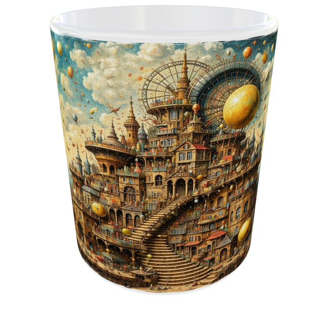 Подарочная керамическая кружка Art Collection 330 мл (белая)— магический реализм, сюрреализм, фантастическое искусство | Премиум дизайнерская кружка - изображение 5