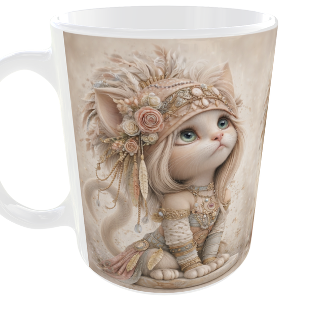 Премиум кружка 330 мл "Boho Cat Art" | Авторский дизайн с котиком Подарок девушке, маме, подруге 11 oz - Фото 6 Премиум кружка 330 мл "Boho Cat Art" | Авторский дизайн с котиком Подарок девушке, маме, подруге 11 oz - изображение 6