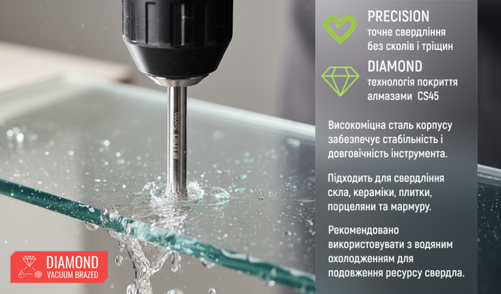 Сверло корончаное алмазное по стеклу и керамике Alloid Base GS-50010 10мм (2шт) - Фото 2 Сверло корончаное алмазное по стеклу и керамике Alloid Base GS-50010 10мм (2шт) - изображение 2