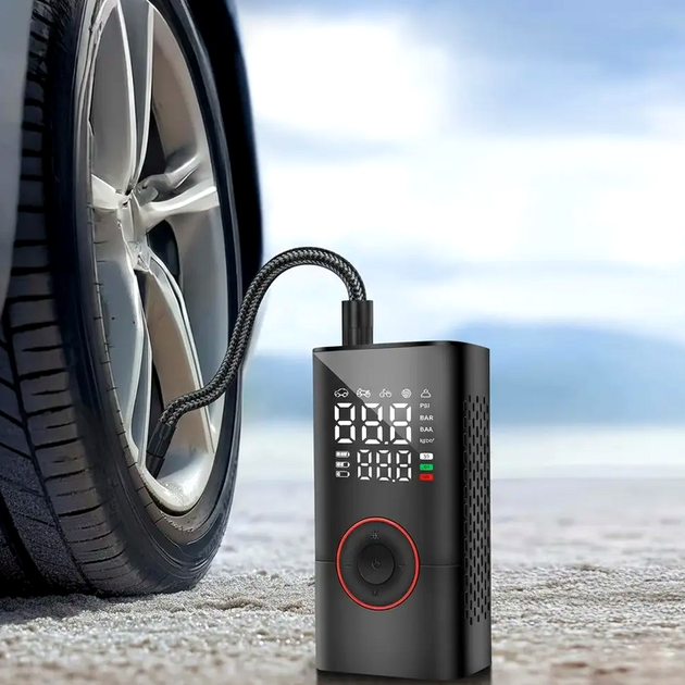 Аккумуляторный насос ATJ-005 мощность 50 Вт 4000 мАч USB черный для шин и матрасов - изображение 5