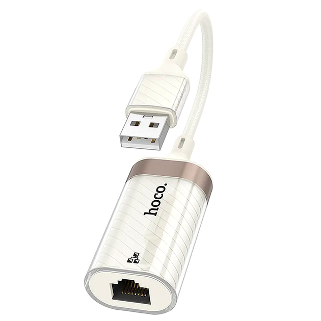 Сетевой адаптер USB to RJ45 100 Мбит/с Hoco UA41 цвет абрикосовый для подключения к Ethernet - Фото 7 Сетевой адаптер USB to RJ45 100 Мбит/с Hoco UA41 цвет абрикосовый для подключения к Ethernet - изображение 7