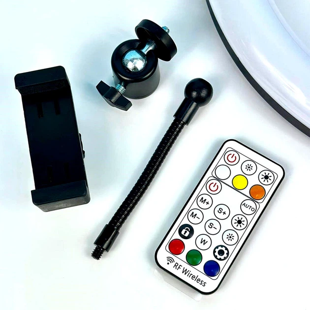 Лампа-кольцо RGB 30 см с USB питанием и ДУ пультом для селфи и видео съемки - изображение 8
