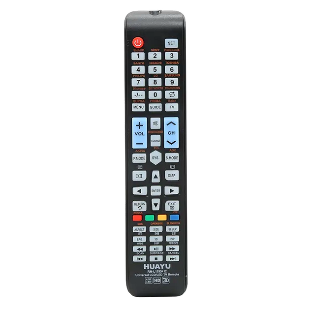 Пульт дистанційного керування HUAYU RM-L1195+12 чорний для телевізора радіус дії 8 м матеріал пластик - зображення 4