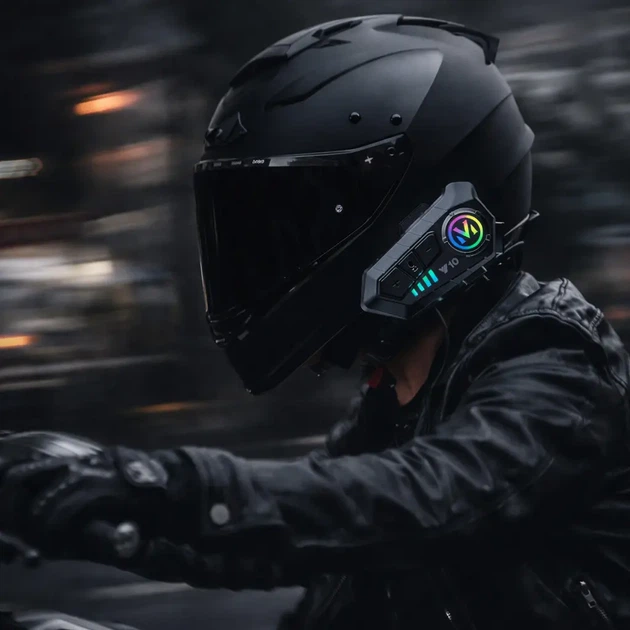Беспроводная мотогарнитура Y10 Bluetooth 5.3 с шумоподавлением и 30 часов работы - Фото 1 Беспроводная мотогарнитура Y10 Bluetooth 5.3 с шумоподавлением и 30 часов работы - изображение 1